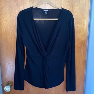 DKNY Twist wrap top - long sleeve